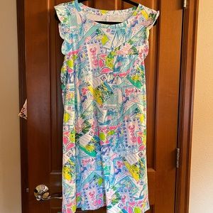 Lilly Pulitzer Postcard print dress